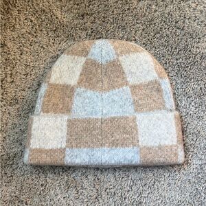 Madewell Colorblock Checked Beanie NWT